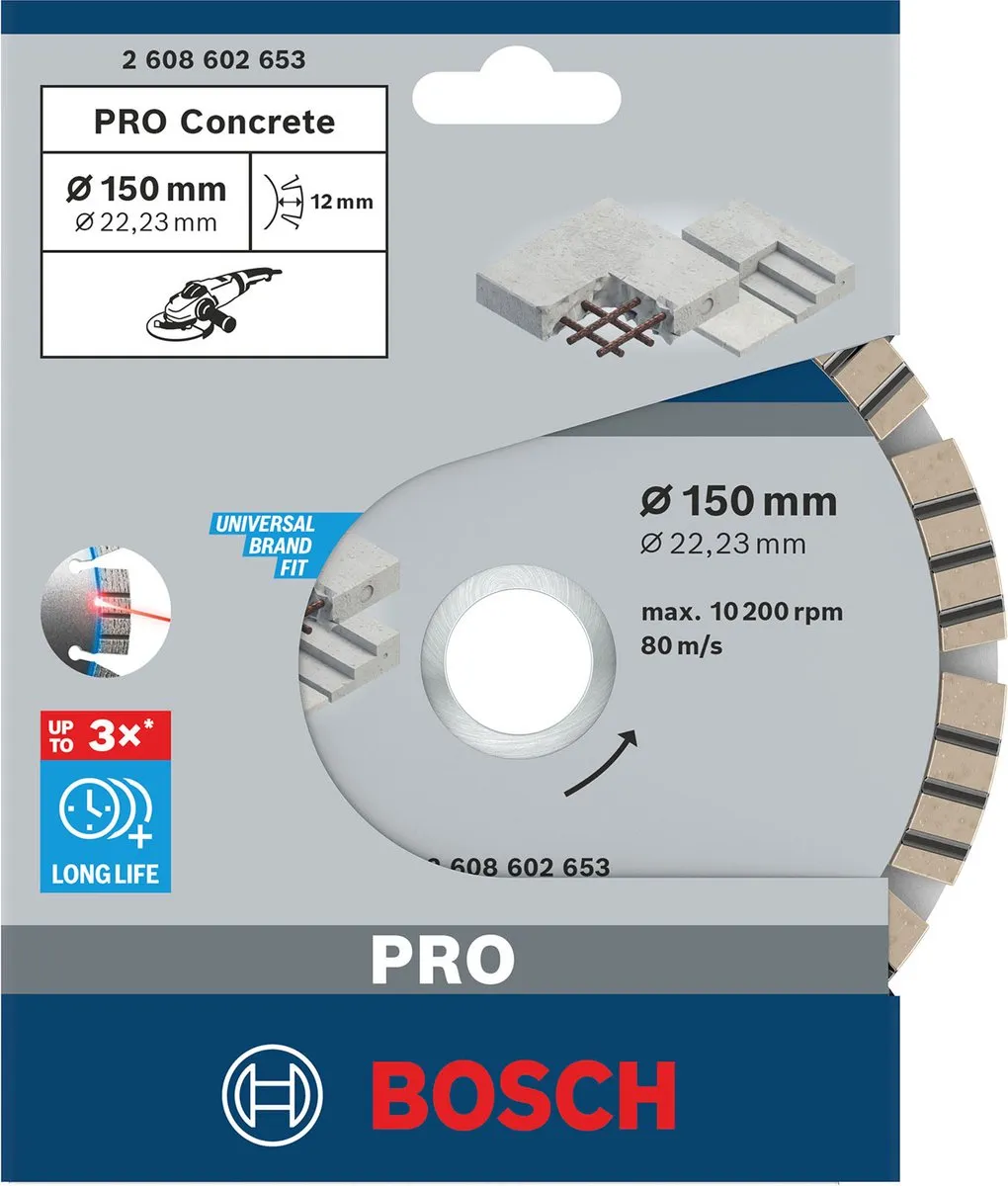 Bosch Professional Diamantschijf Best Concrete 150mm - 22,23mm As