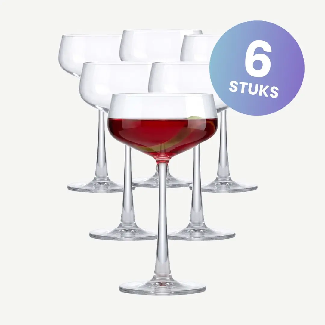 Onis Viittaa Champagneglazen Set 6 Stuks - 18cl - Transparant