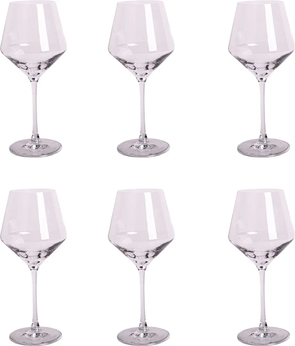 Set van 6 witte wijnglazen