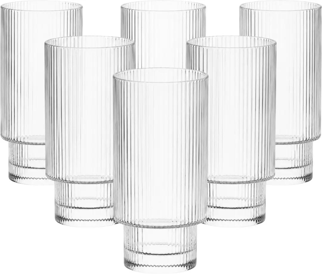 Set van 6 longdrinkglazen