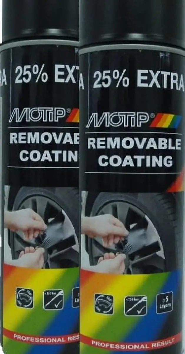Motip verwijderbare lak zwart mat Voordeelpakket 6 X 500ml