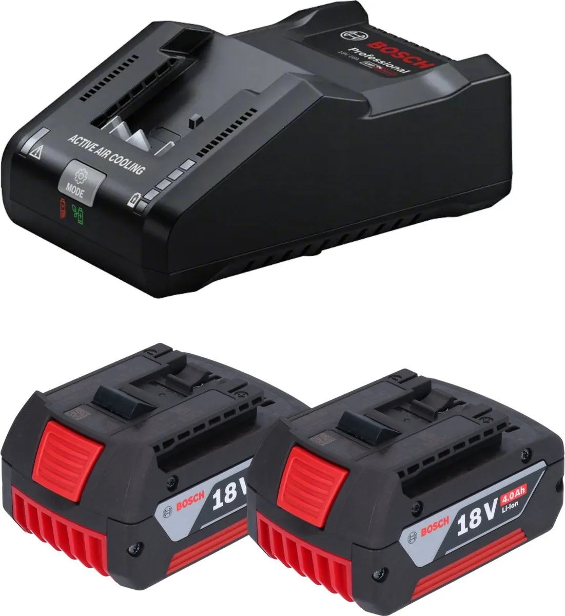 Bosch Professional GBA 18V 4Ah Accu + GAL 18V-160 Oplader