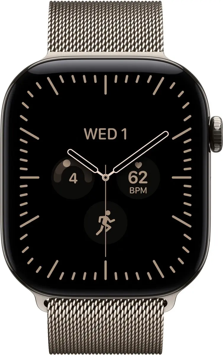 Apple Watch Series 12 42mm Cellular - Titanium Naturel - Milanees S/M - afbeelding 2 van 2