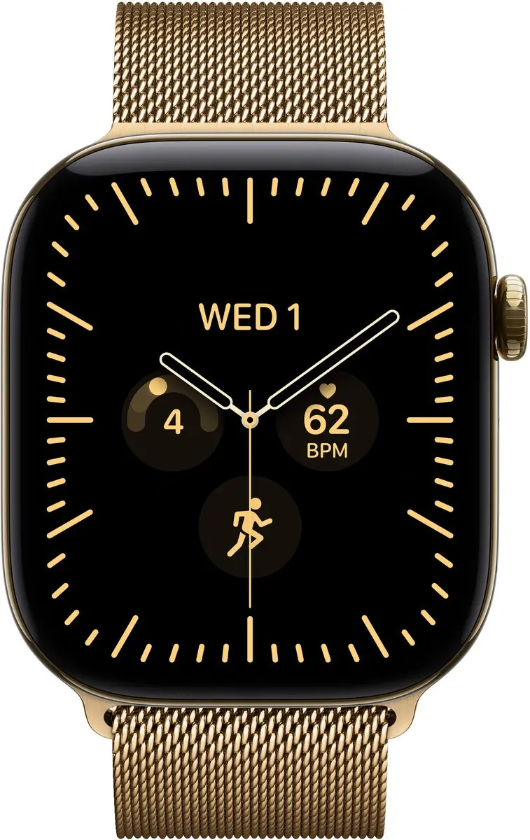 Apple Watch Series 12 42mm Cellular - Titanium Goud - Milanees S/M - afbeelding 2 van 2