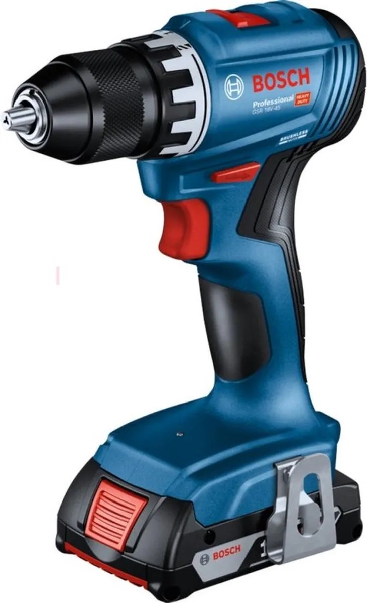 Bosch Professional GSR 18V-45 Accuschroefboormachine - 2x GBA 18V 2.0Ah - 82 Accessoires