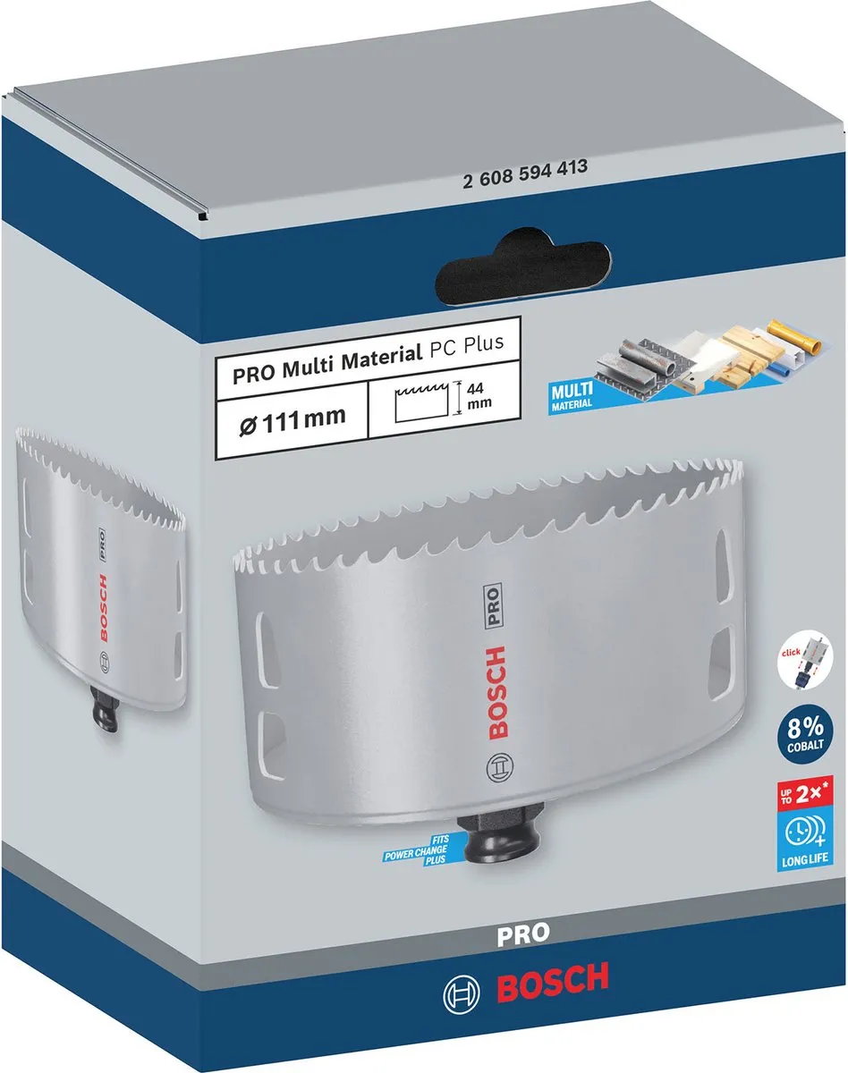 Bosch Professional Multi Materiaal PC Plus Gatenzaag 111mm 2608594413