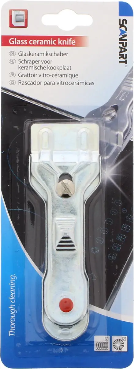 Scanpart Kookplaat Schraper RVS - 1 Stuk