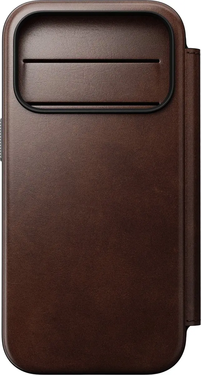 NOMAD Modern Horween Lederen Folio iPhone 18 Pro - 3 Kaartsleuven - Bruin - afbeelding 2 van 6