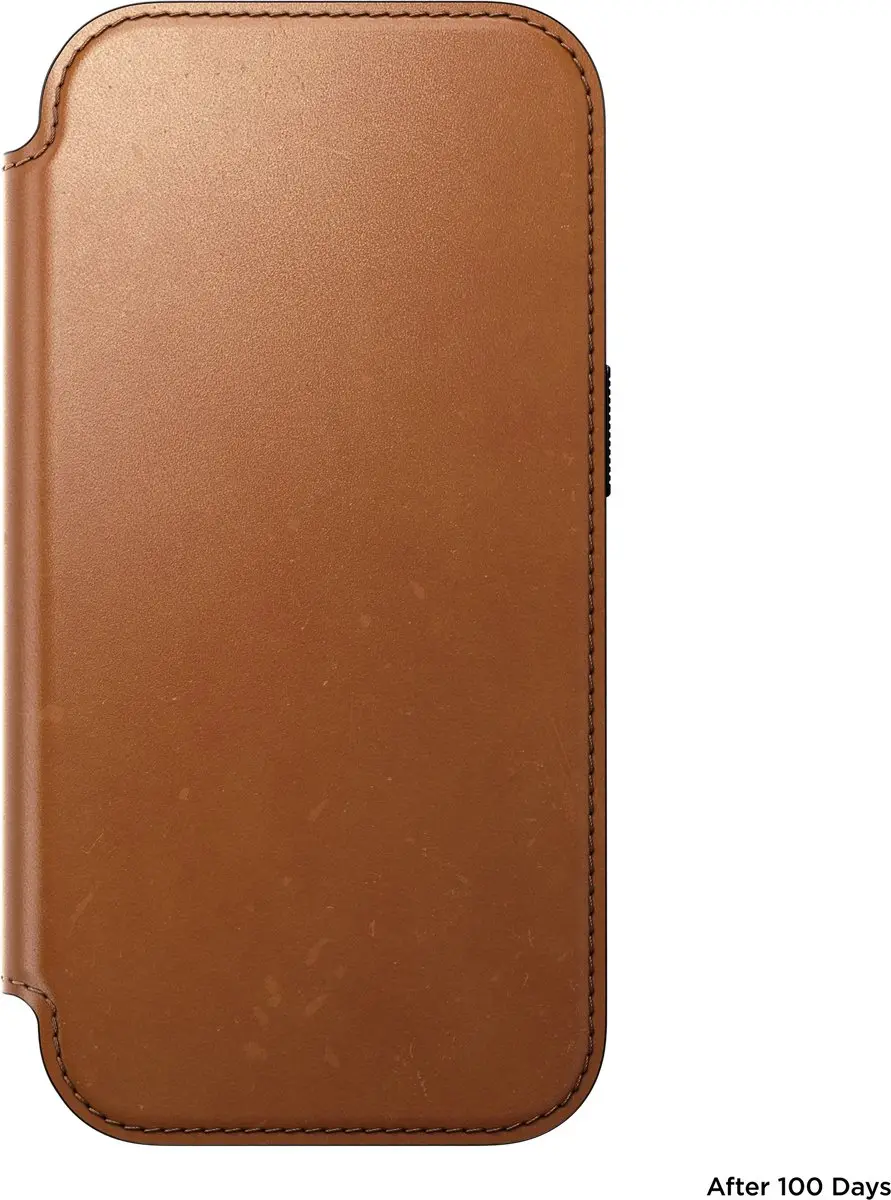 NOMAD Modern Horween Lederen Folio iPhone 18 Pro - Bruin - afbeelding 2 van 6