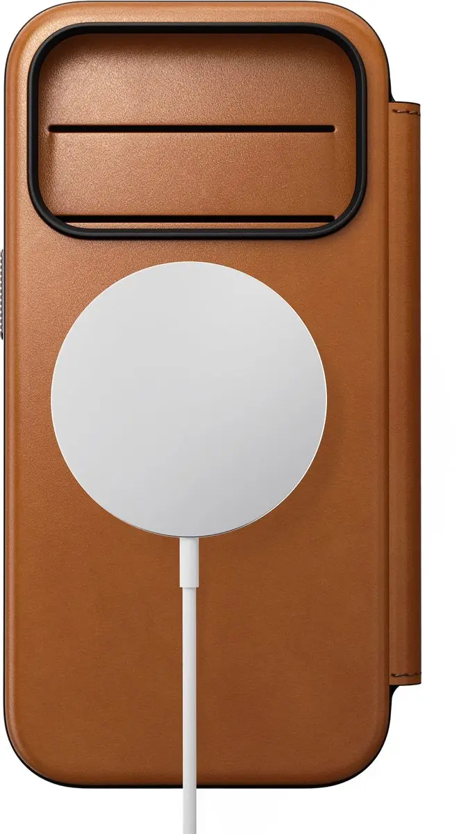 NOMAD Modern Horween Lederen Folio iPhone 18 Pro - Bruin - afbeelding 4 van 6