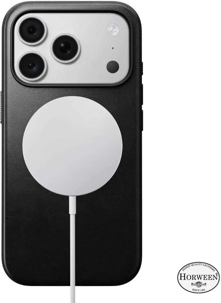 NOMAD Modern Horween Hoesje iPhone 18 Pro - Zwart - afbeelding 6 van 6