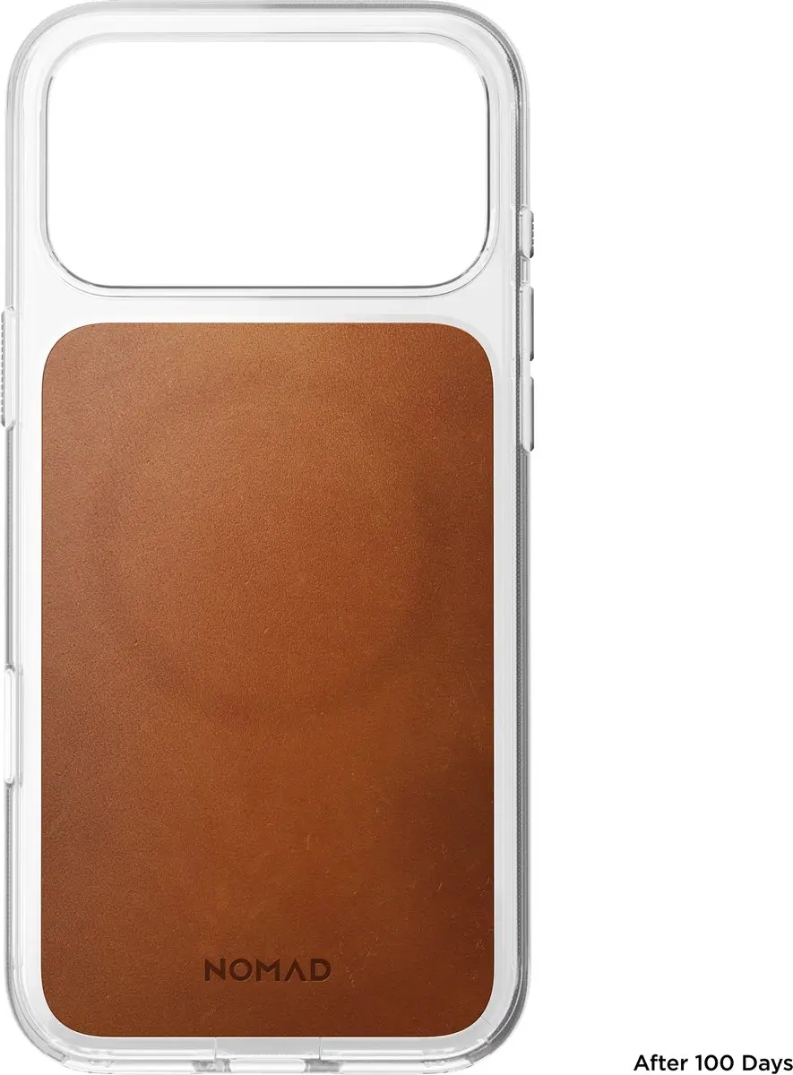 NOMAD Clear Horween Hoesje iPhone 18 Pro Max - Bruin - afbeelding 6 van 6