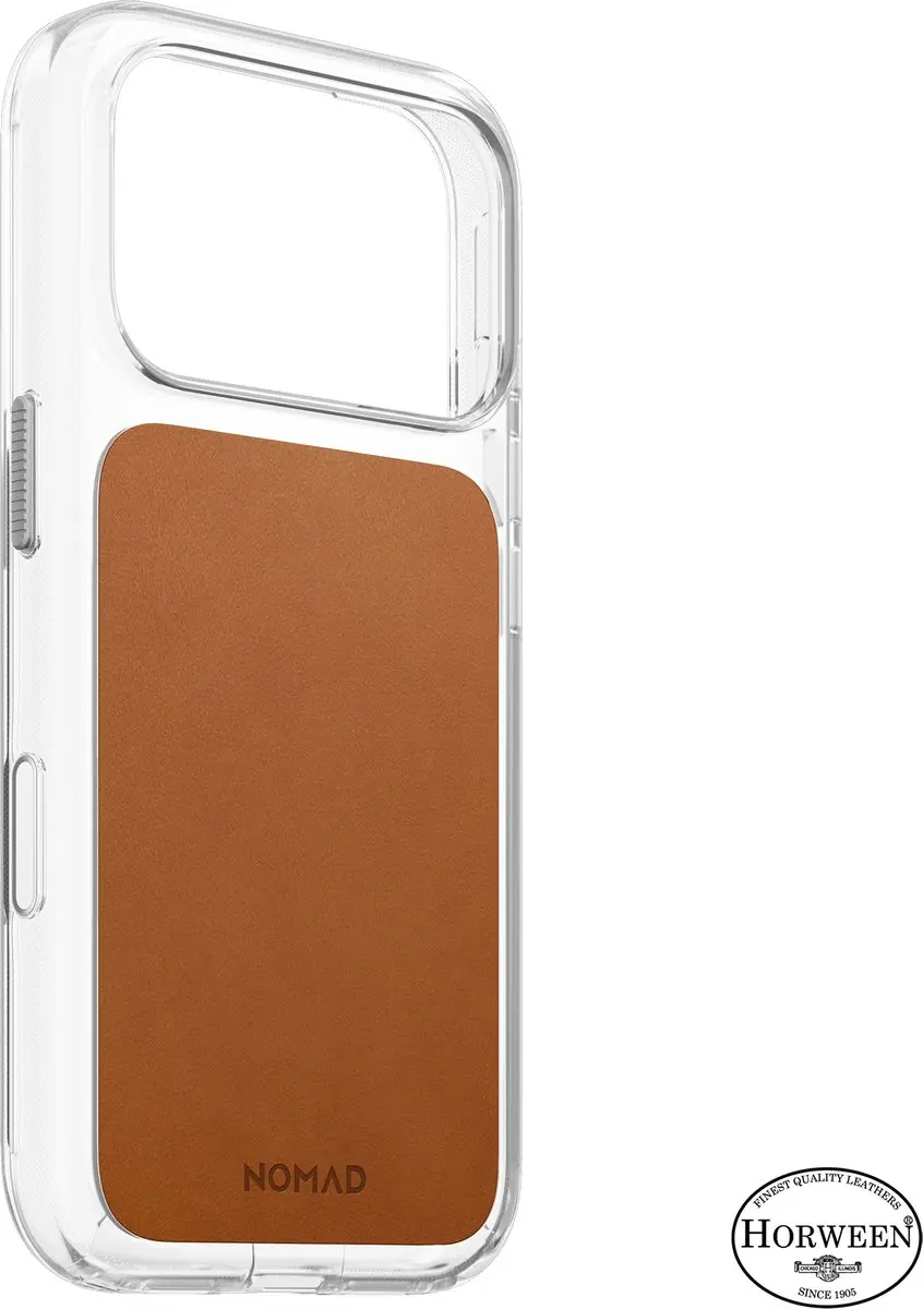 NOMAD Clear Horween Lederen Hoesje iPhone 18 Pro