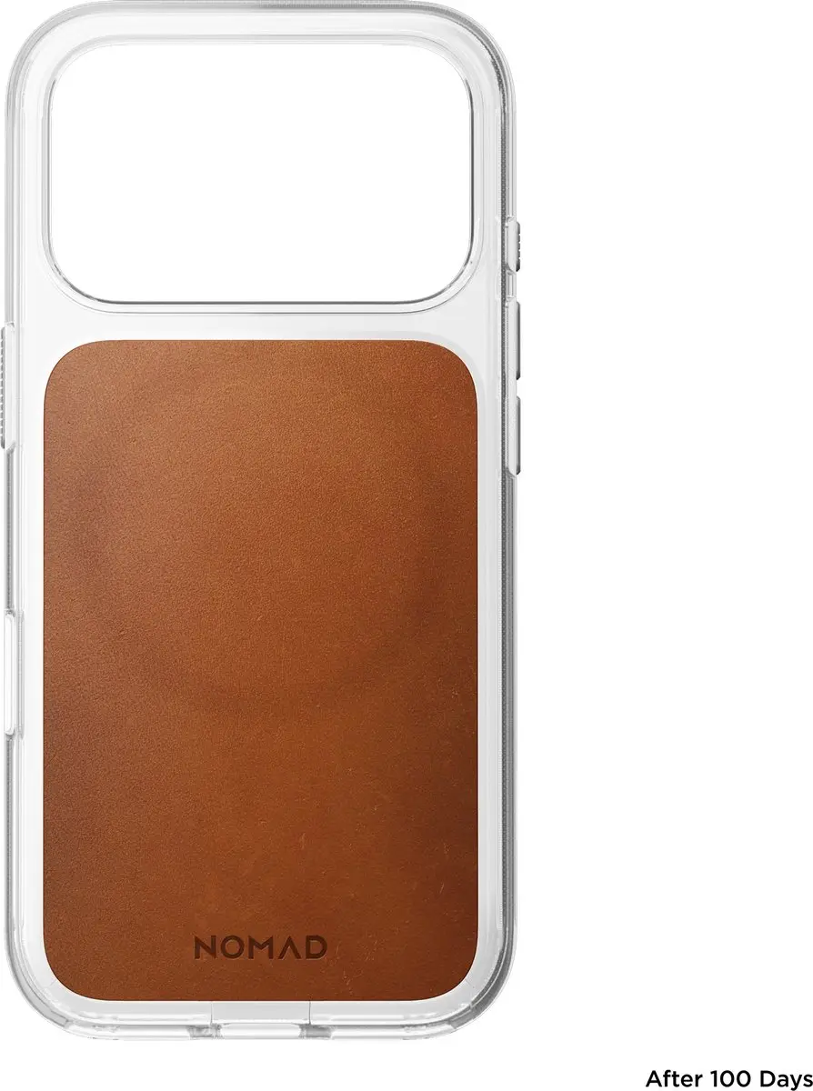 NOMAD Clear Horween Lederen Hoesje iPhone 18 Pro - Bruin - afbeelding 2 van 6