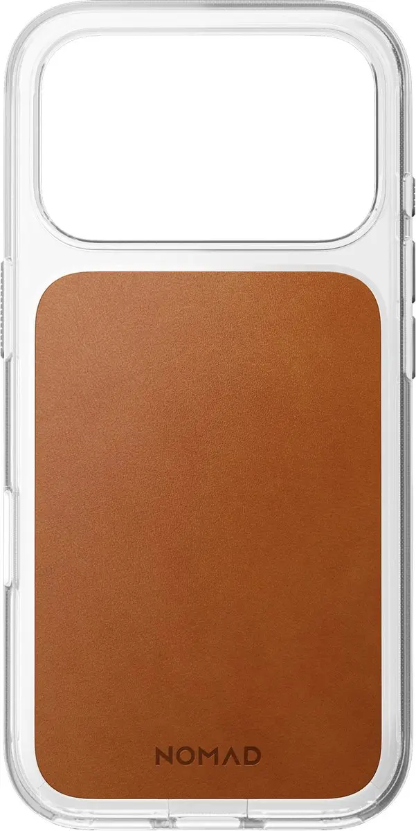 NOMAD Clear Horween Lederen Hoesje iPhone 18 Pro - Bruin - afbeelding 5 van 6