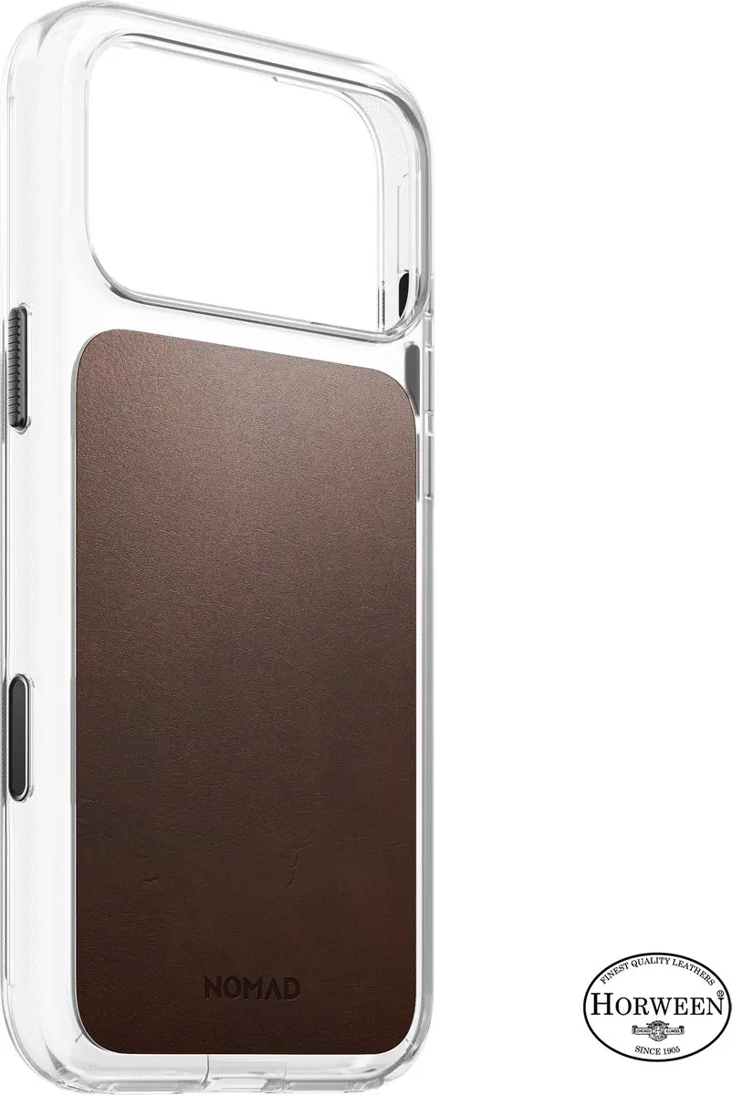 NOMAD Clear Horween Hoesje iPhone 18 Pro Max