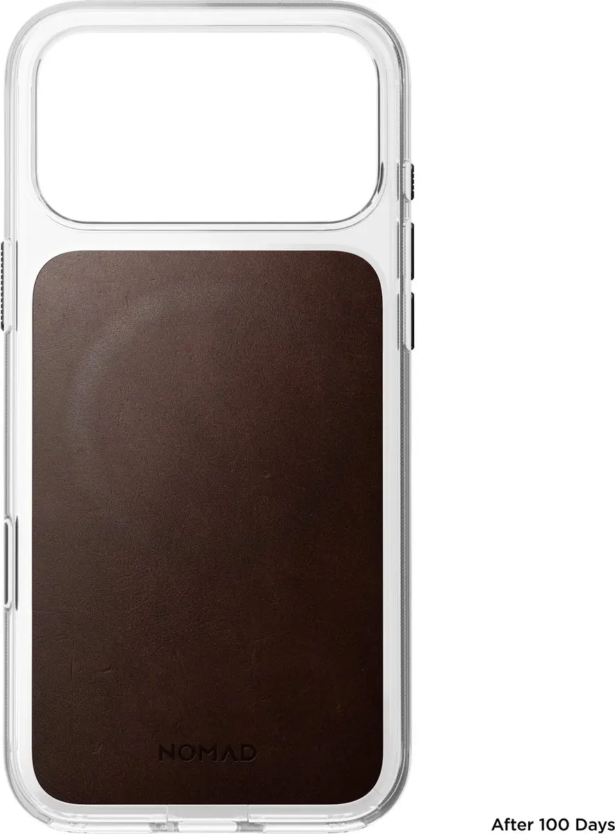 NOMAD Clear Horween Hoesje iPhone 18 Pro Max - Bruin - afbeelding 2 van 6
