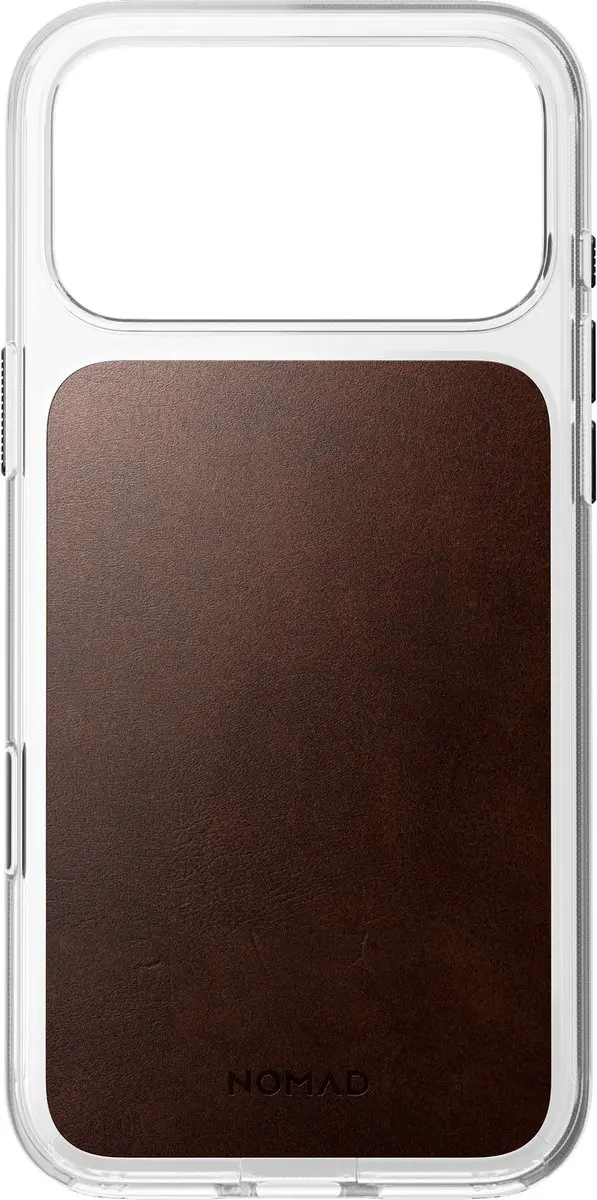 NOMAD Clear Horween Hoesje iPhone 18 Pro Max - Bruin - afbeelding 5 van 6