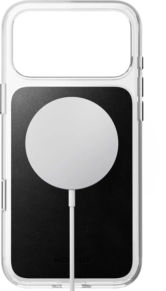 NOMAD Clear Horween Hoesje iPhone 18 Pro Max - Zwart - afbeelding 5 van 6