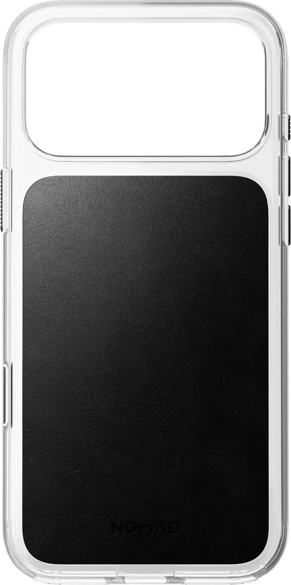 NOMAD Clear Horween Hoesje iPhone 18 Pro Max - Zwart - afbeelding 4 van 6