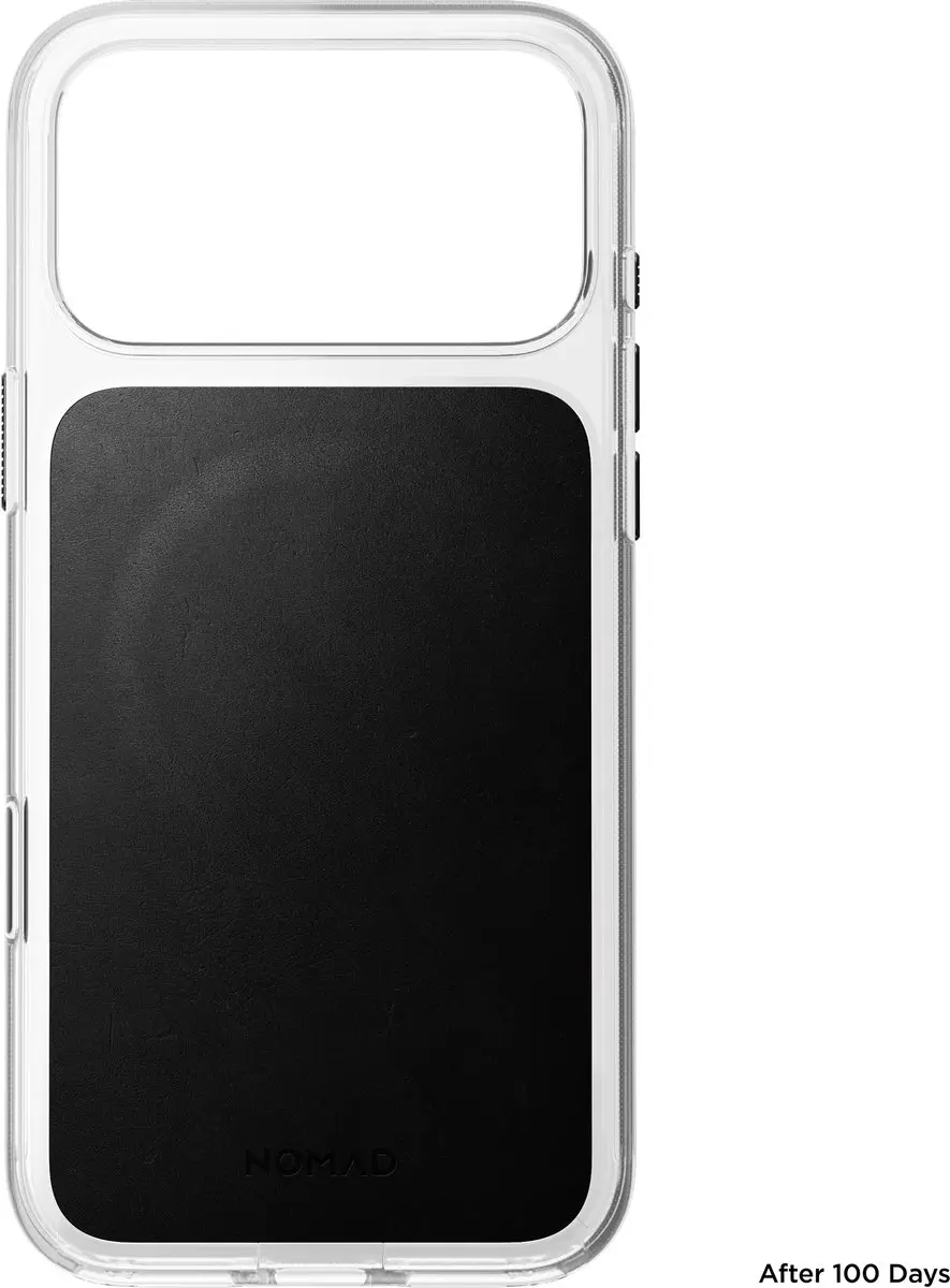 NOMAD Clear Horween Hoesje iPhone 18 Pro Max - Zwart - afbeelding 2 van 6