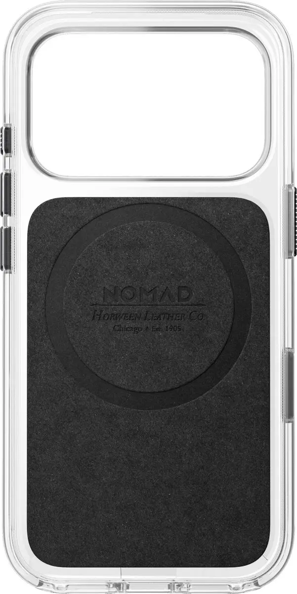 NOMAD Clear Horween Lederen Hoesje iPhone 18 Pro - Zwart - afbeelding 3 van 6