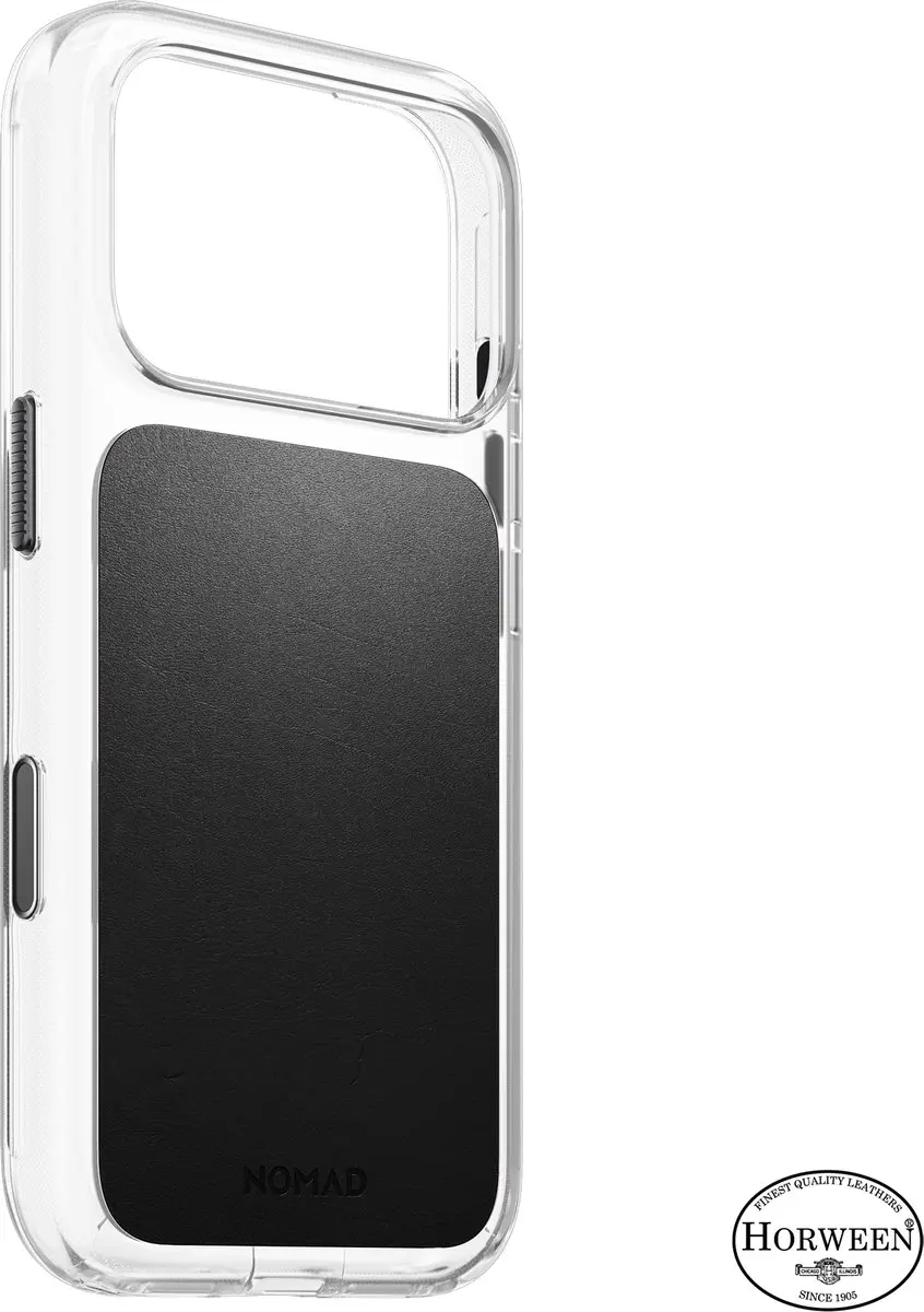 NOMAD Clear Horween Lederen Hoesje iPhone 18 Pro