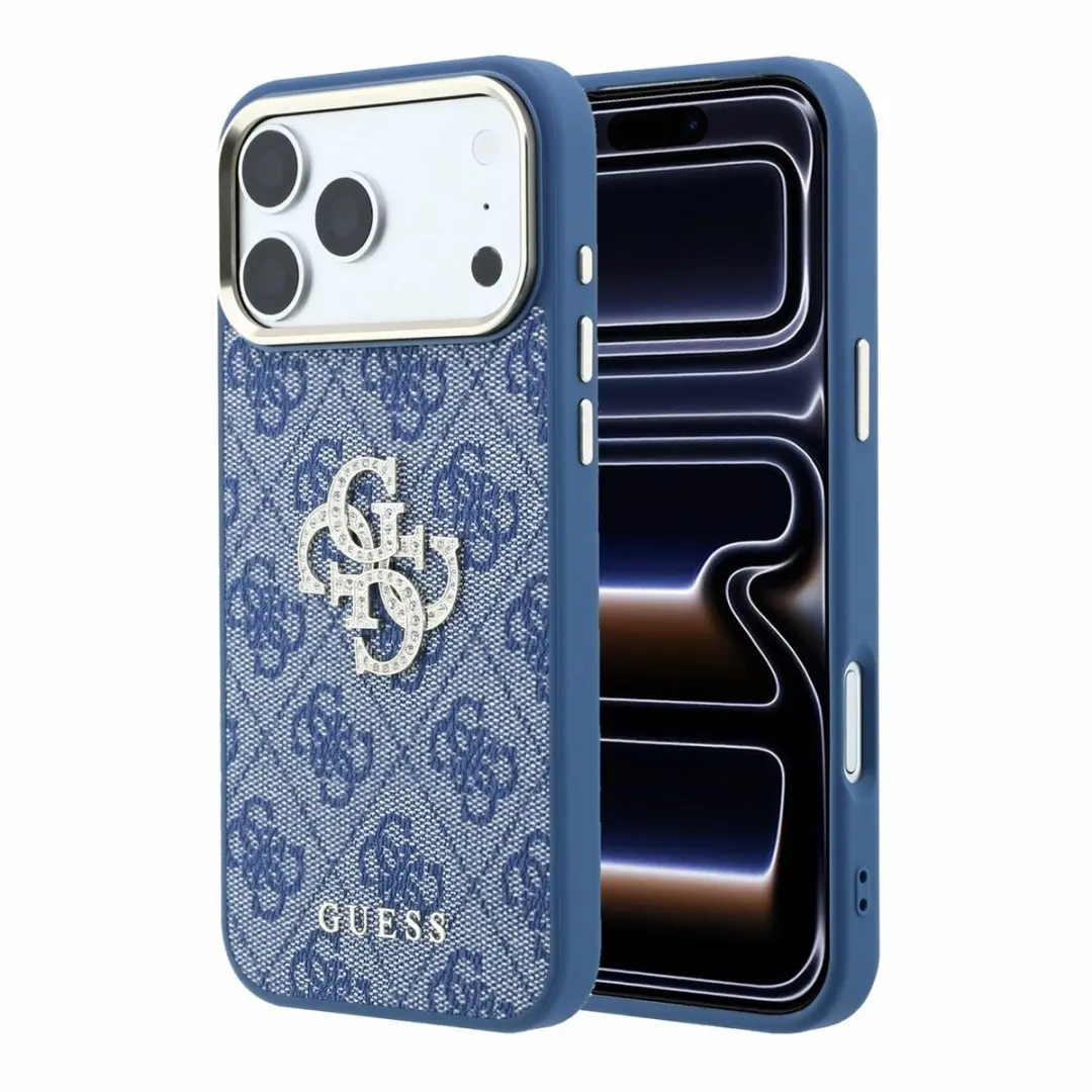 GUESS Hoesje iPhone 17/18 Pro Max Kunstleer Strass