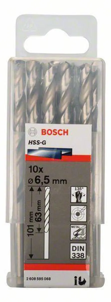 Bosch Professional ST. LINE 6.5mm HSS-G Boor - 10 Stuks