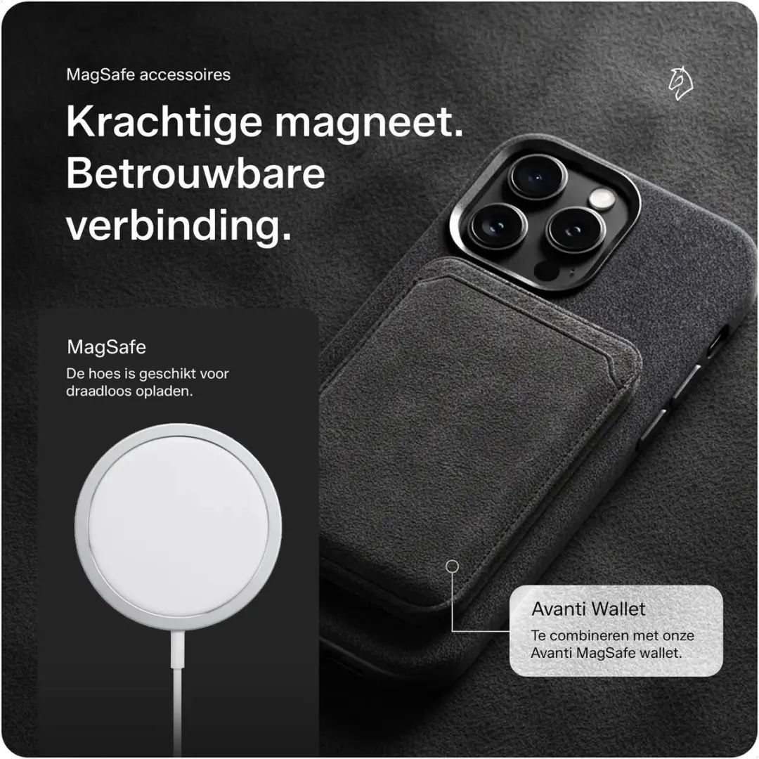 Rosso Avanti Hoesje iPhone 18 Pro - Grijs - MagSafe - afbeelding 5 van 6