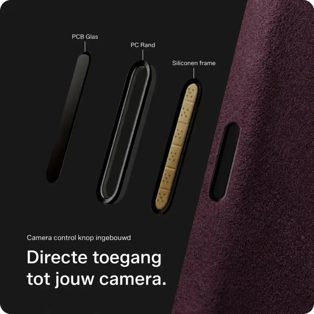 Rosso Avanti iPhone 18 Pro Max Hoesje - MagSafe/Qi2 - Alcantara - Burgundy - afbeelding 5 van 6