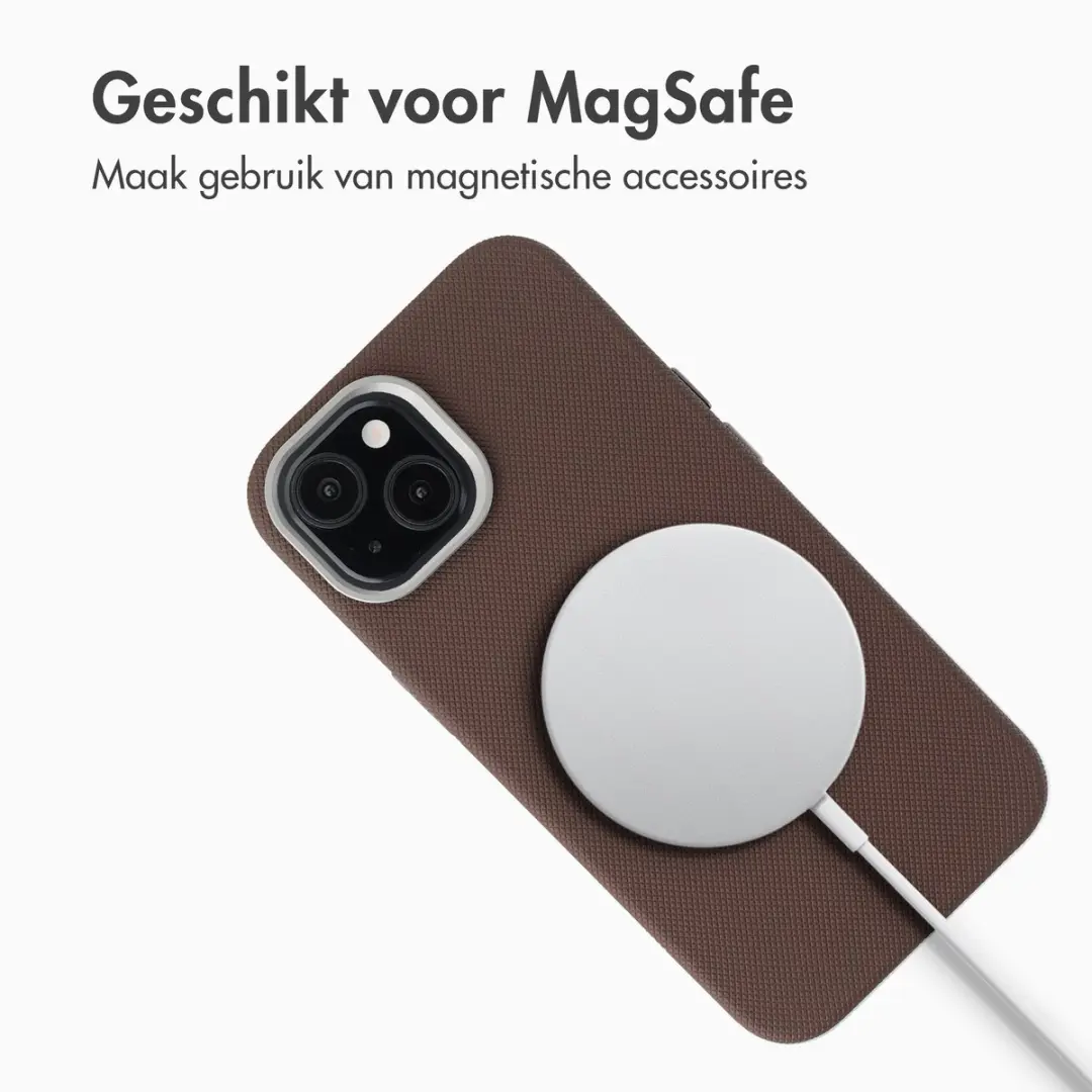 Accezz Hoesje iPhone 13/14 - MagSafe Bruin - afbeelding 2 van 6