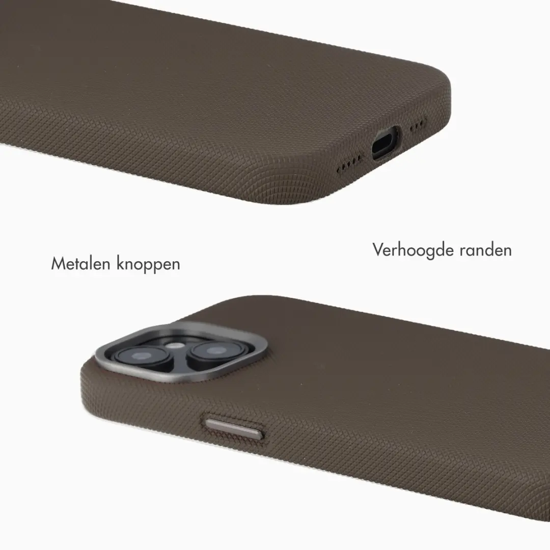 Accezz iPhone 15 Mesh Backcover - Bruin - afbeelding 3 van 6