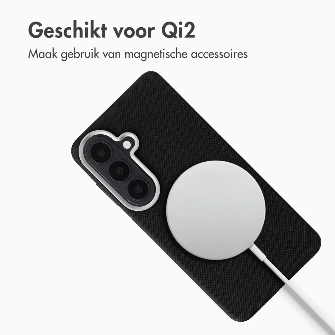 Accezz Hoesje Samsung Galaxy S26 - Mesh Backcover Zwart - afbeelding 2 van 6