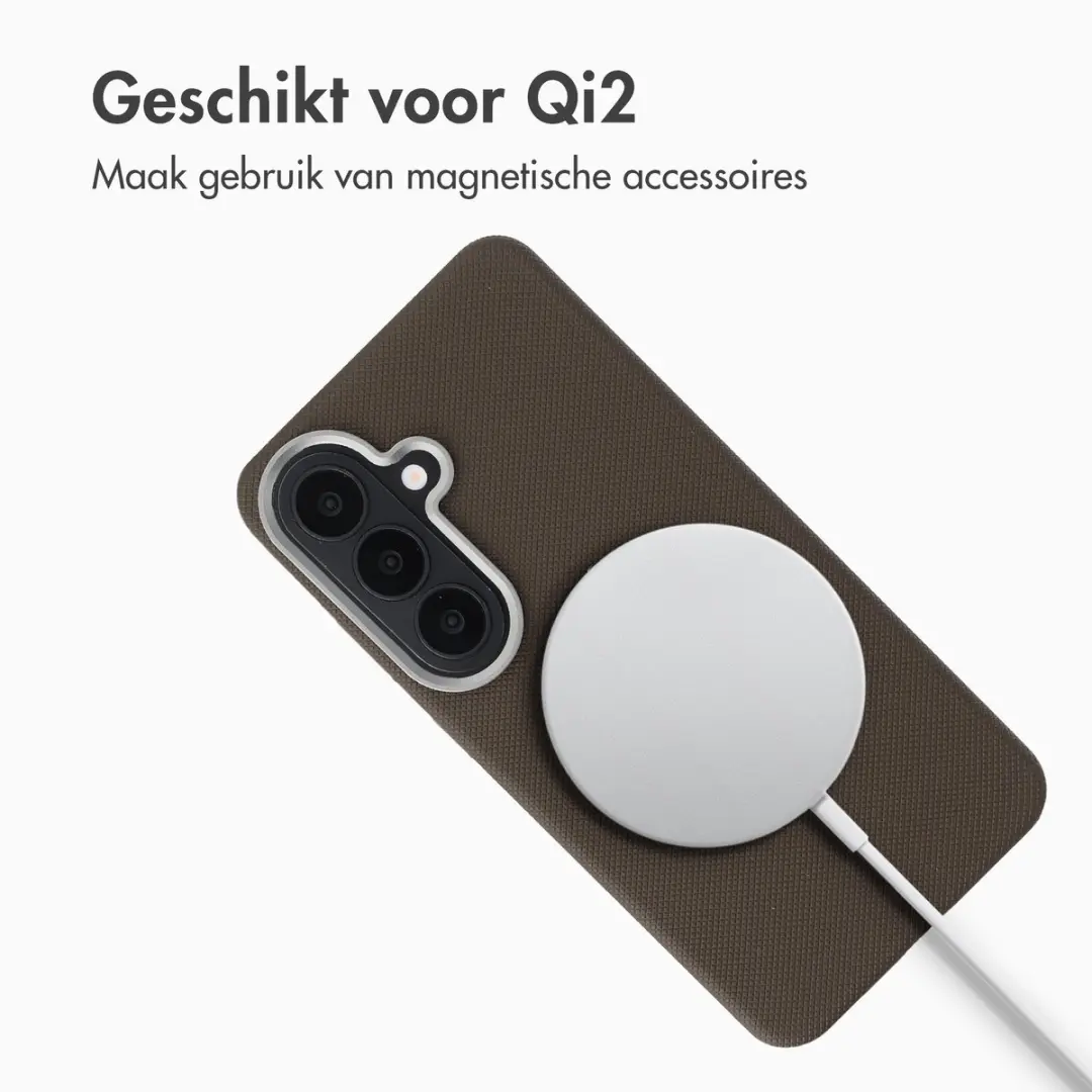 Accezz Hoesje Samsung Galaxy S26 - Mesh Backcover Bruin - afbeelding 2 van 6