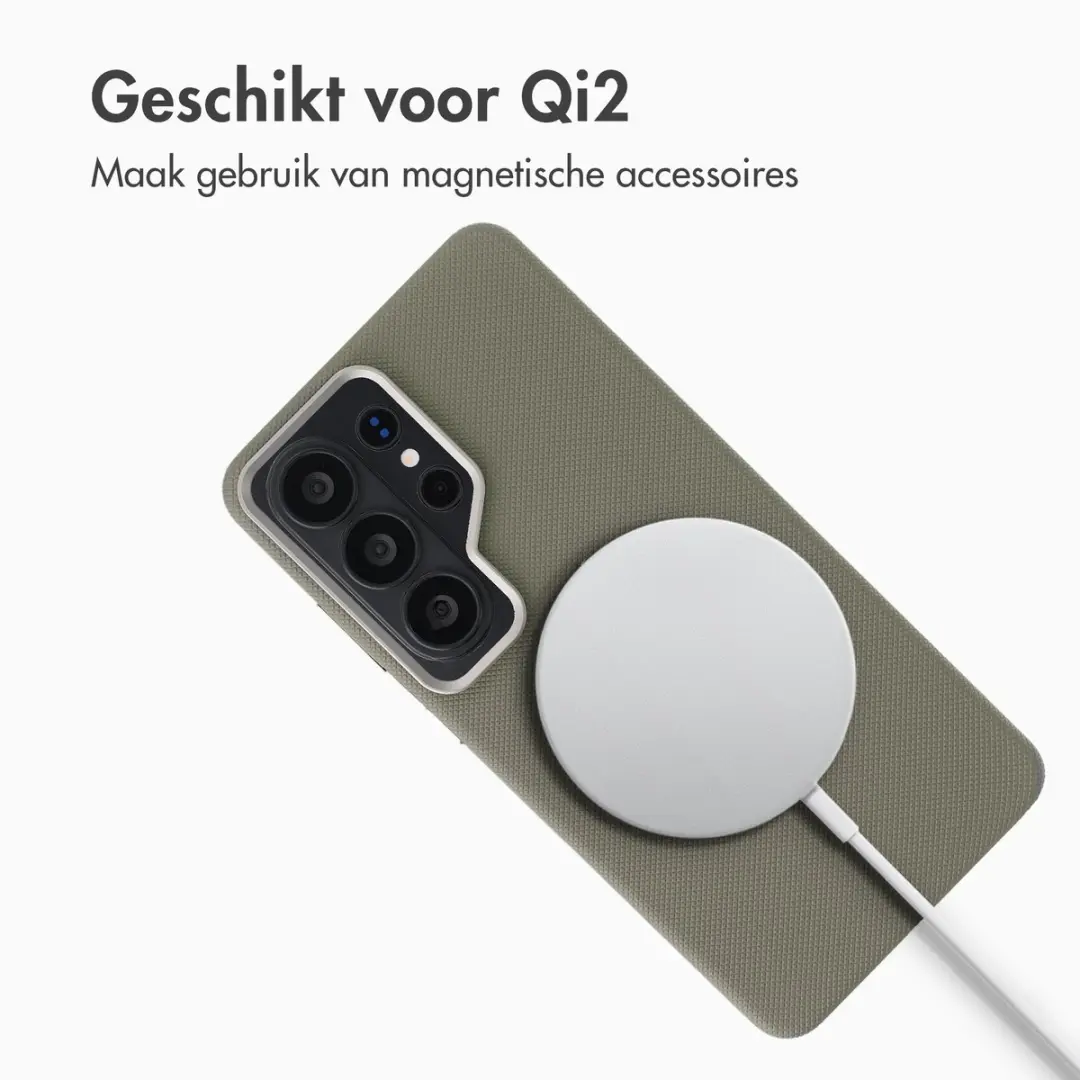 Accezz Hoesje Samsung Galaxy S26 Ultra - Mesh Backcover Donkergrijs - afbeelding 2 van 6