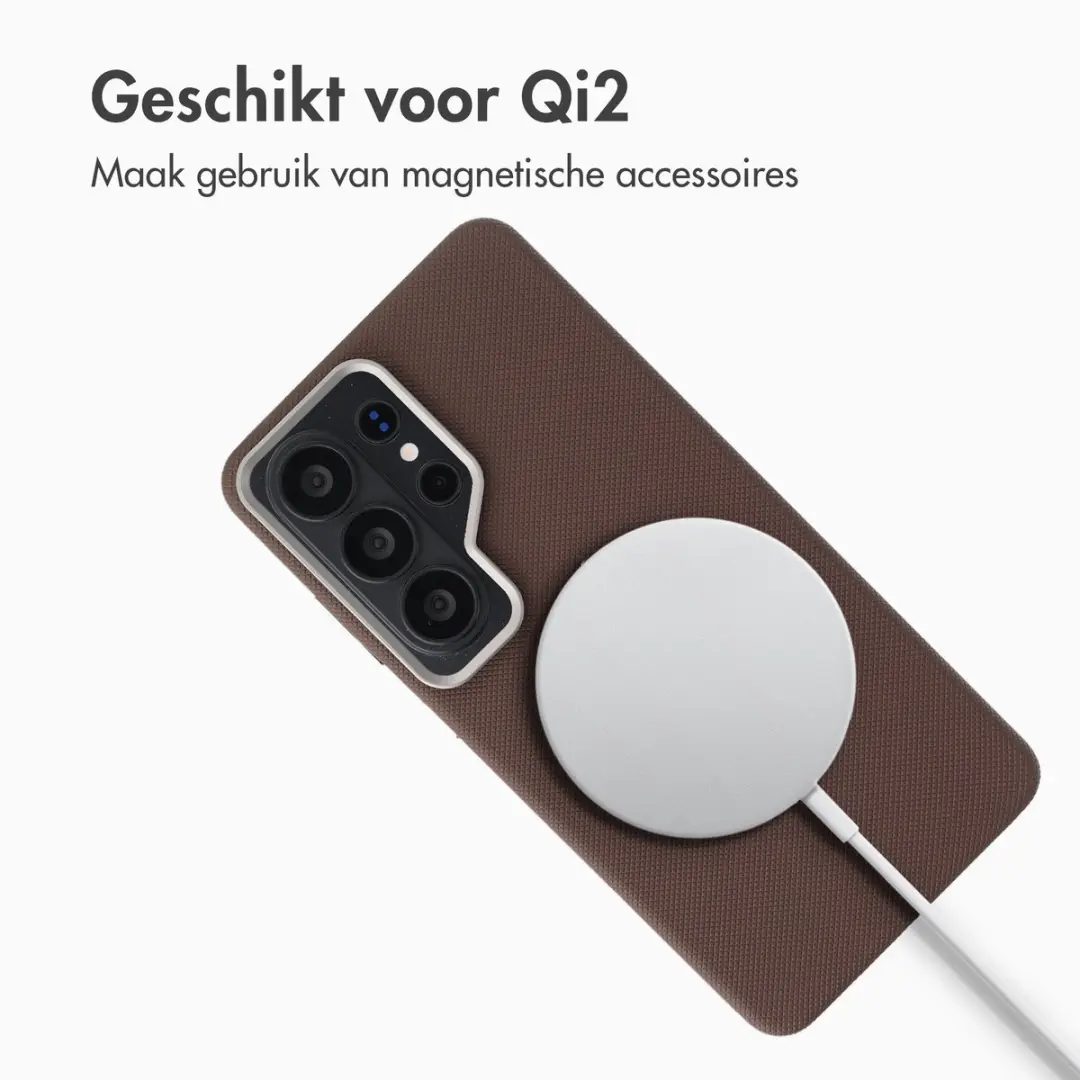 Accezz Hoesje Samsung Galaxy S26 Ultra - Magnetische Ring - Bruin - afbeelding 2 van 6