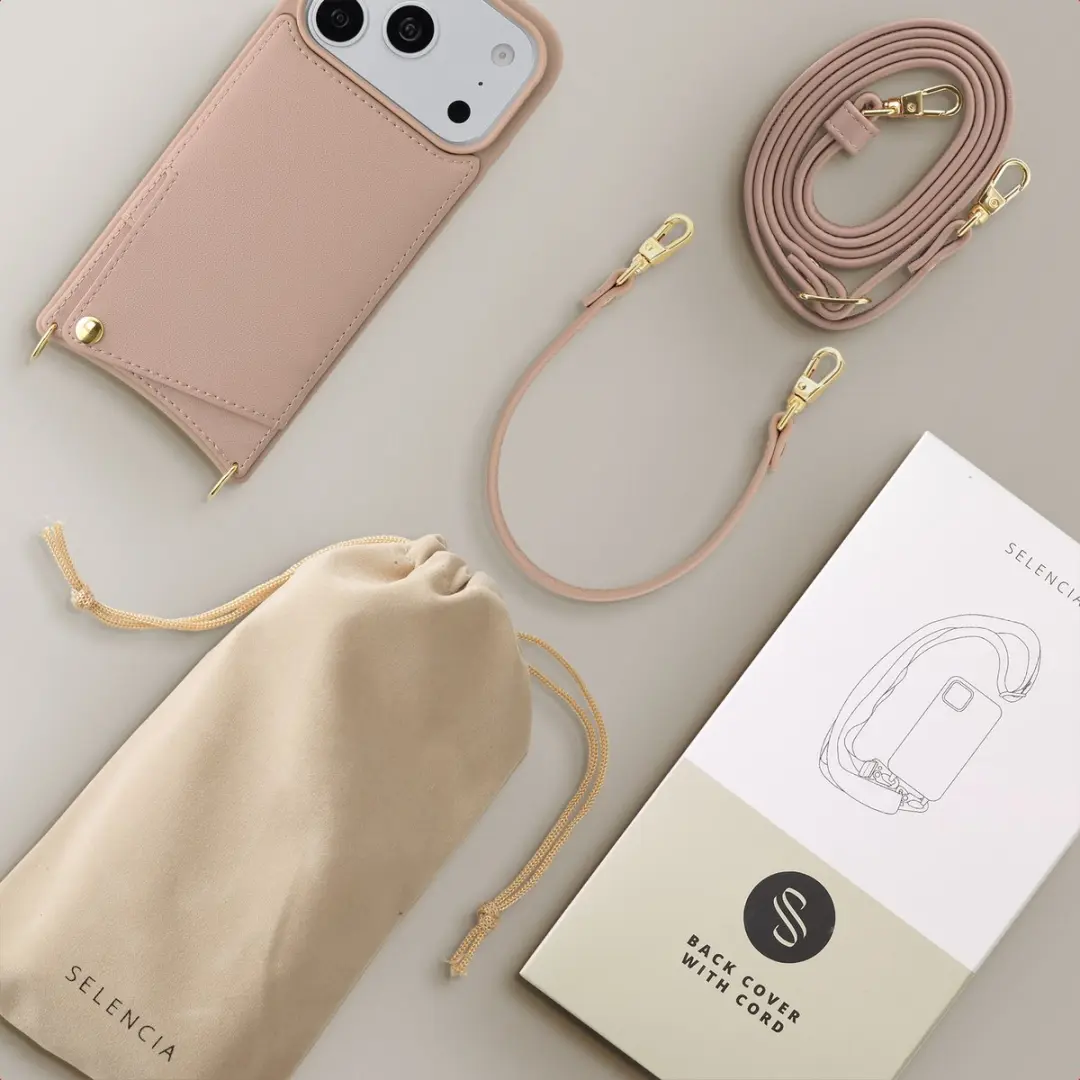 Selencia Hoesje iPhone 18 Pro/17 Pro - Dusty Rose - 2 Pasjes - afbeelding 4 van 5