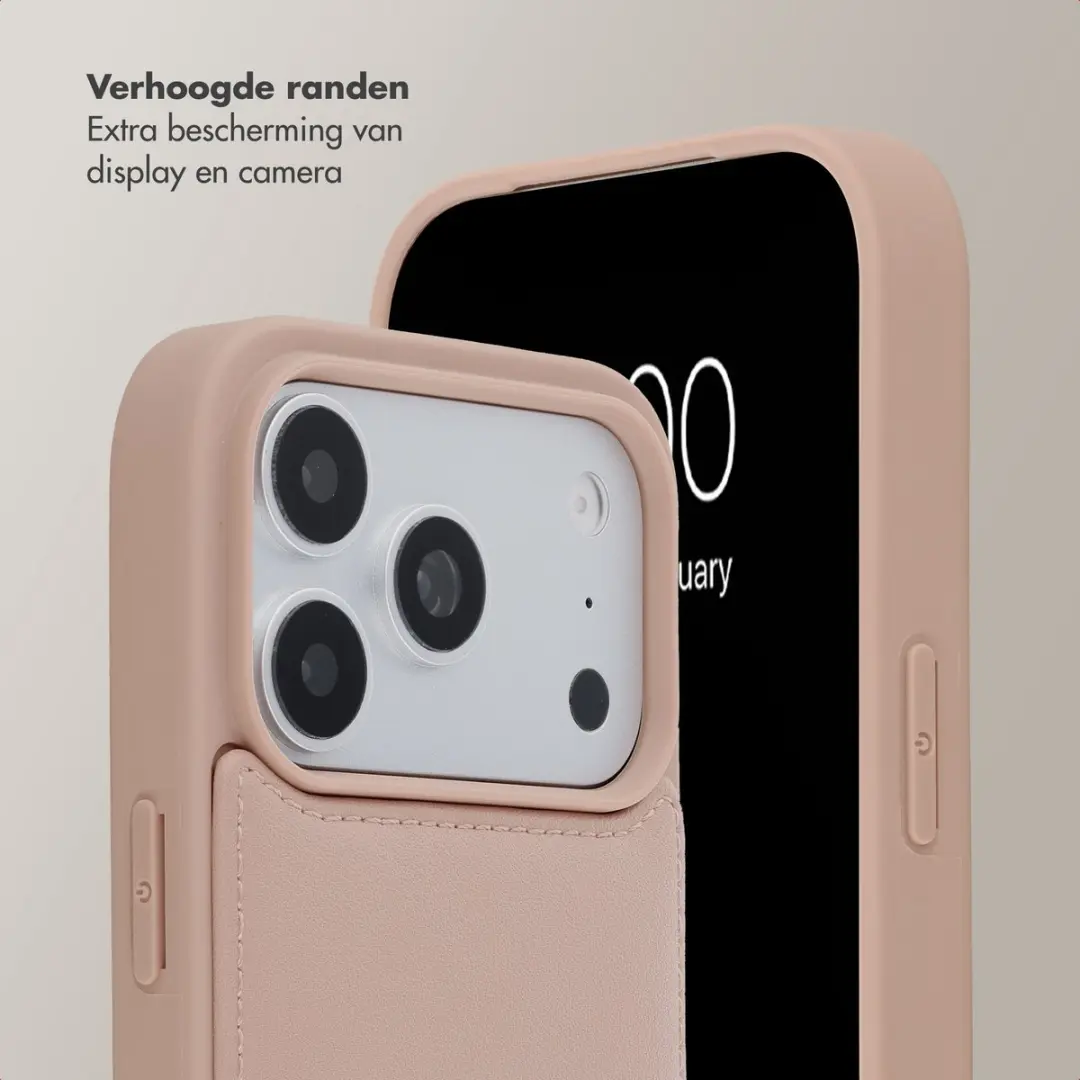 Selencia Hoesje iPhone 18 Pro/17 Pro - Dusty Rose - 2 Pasjes - afbeelding 2 van 5