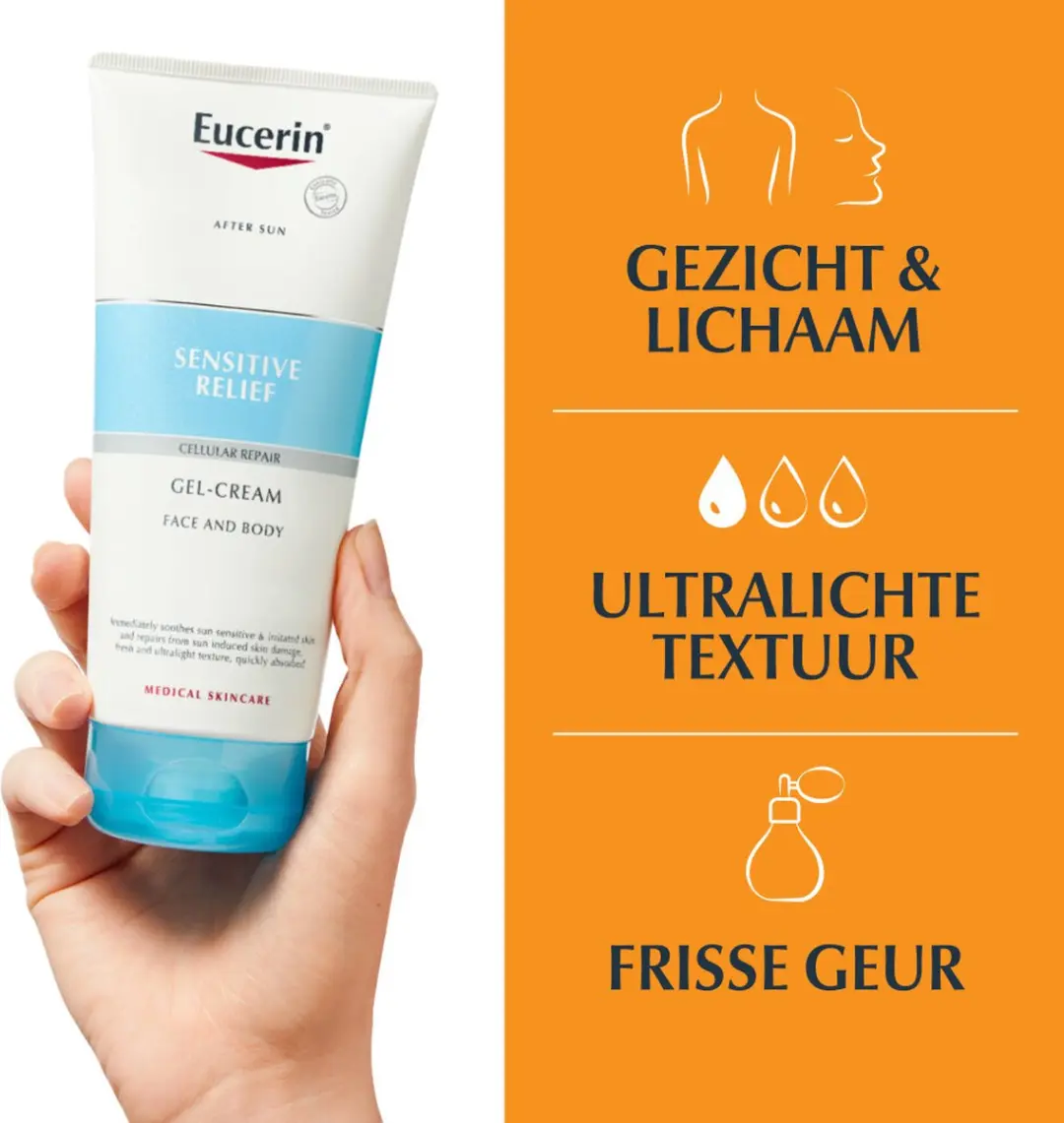 Eucerin Sun Sensitive Relief After Sun Crème-Gel 200ml - 12 Stuks - afbeelding 2 van 5