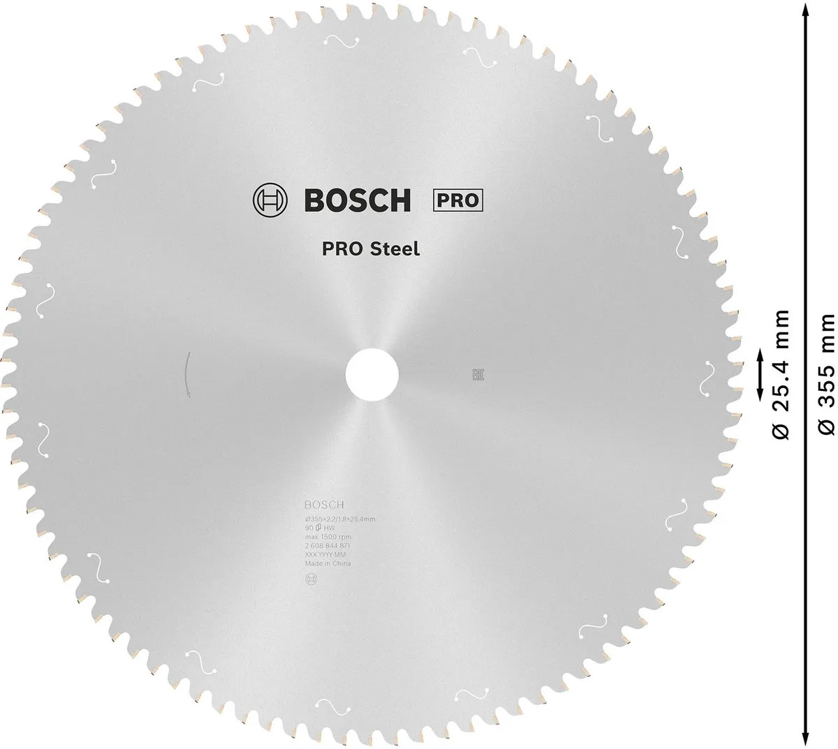 Bosch Professional Stalen Zaagblad 355mm - 25.4mm As - afbeelding 4 van 6