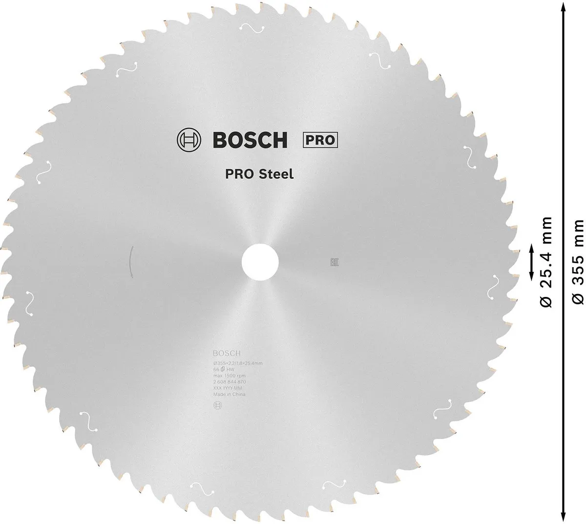 Bosch Professional Stalen Zaagblad 355mm - 25.4mm As - afbeelding 3 van 6