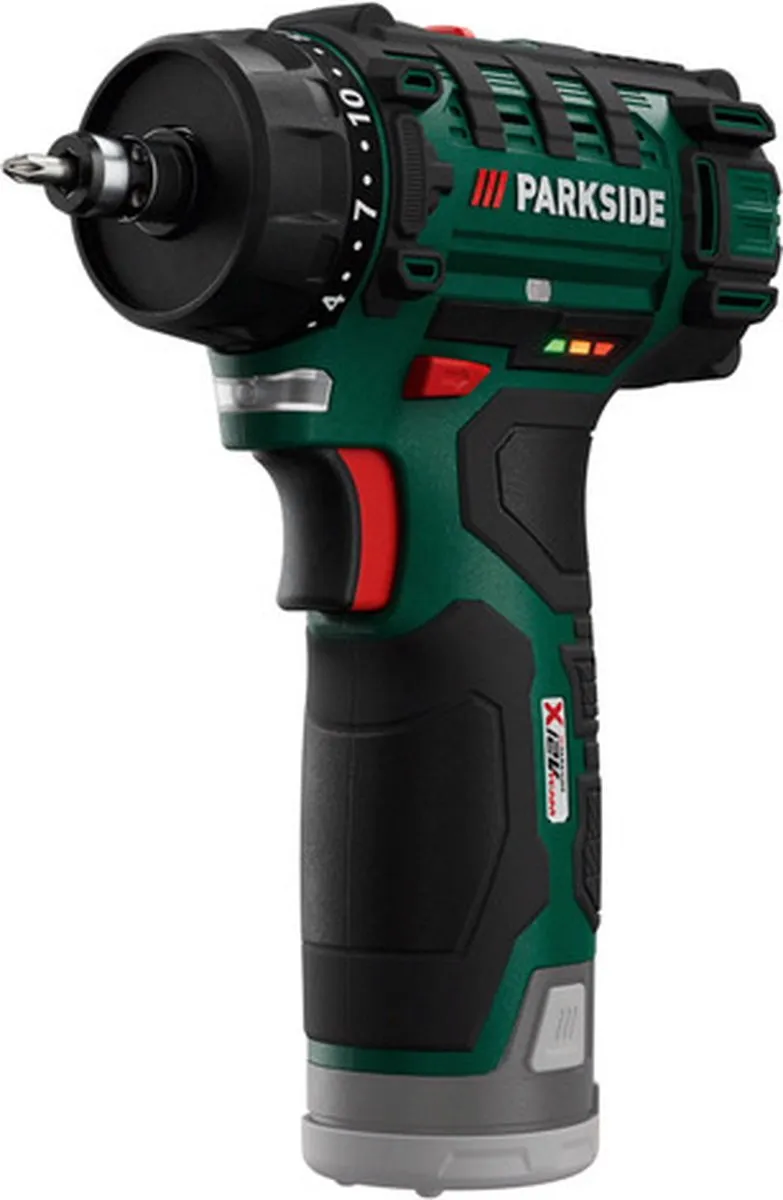 PARKSIDE Accu-schroefboormachine 12V - 2 snelheden - 25mm hout/8mm metaal - afbeelding 6 van 6