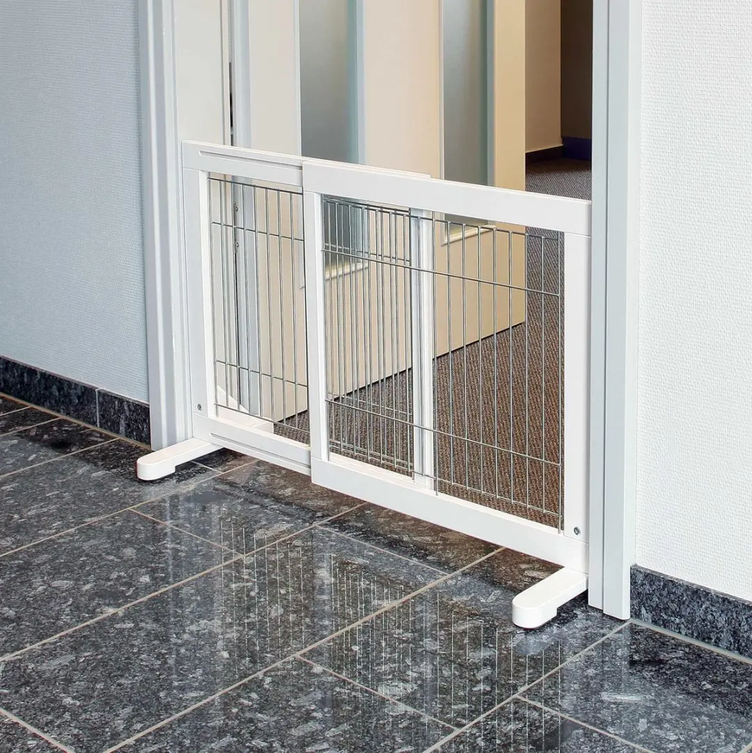 Trixie Afsluithek Uitschuifbaar Wit 65-108x61cm - afbeelding 3 van 4