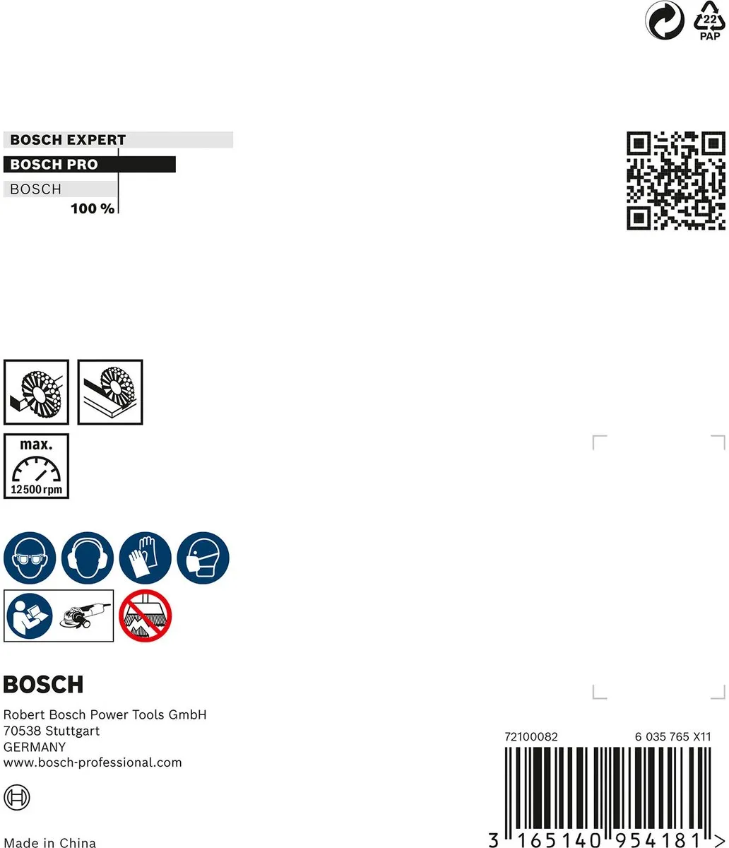 Bosch Professional X-Lock Kegelborstel 0,3 x 115mm - Staal