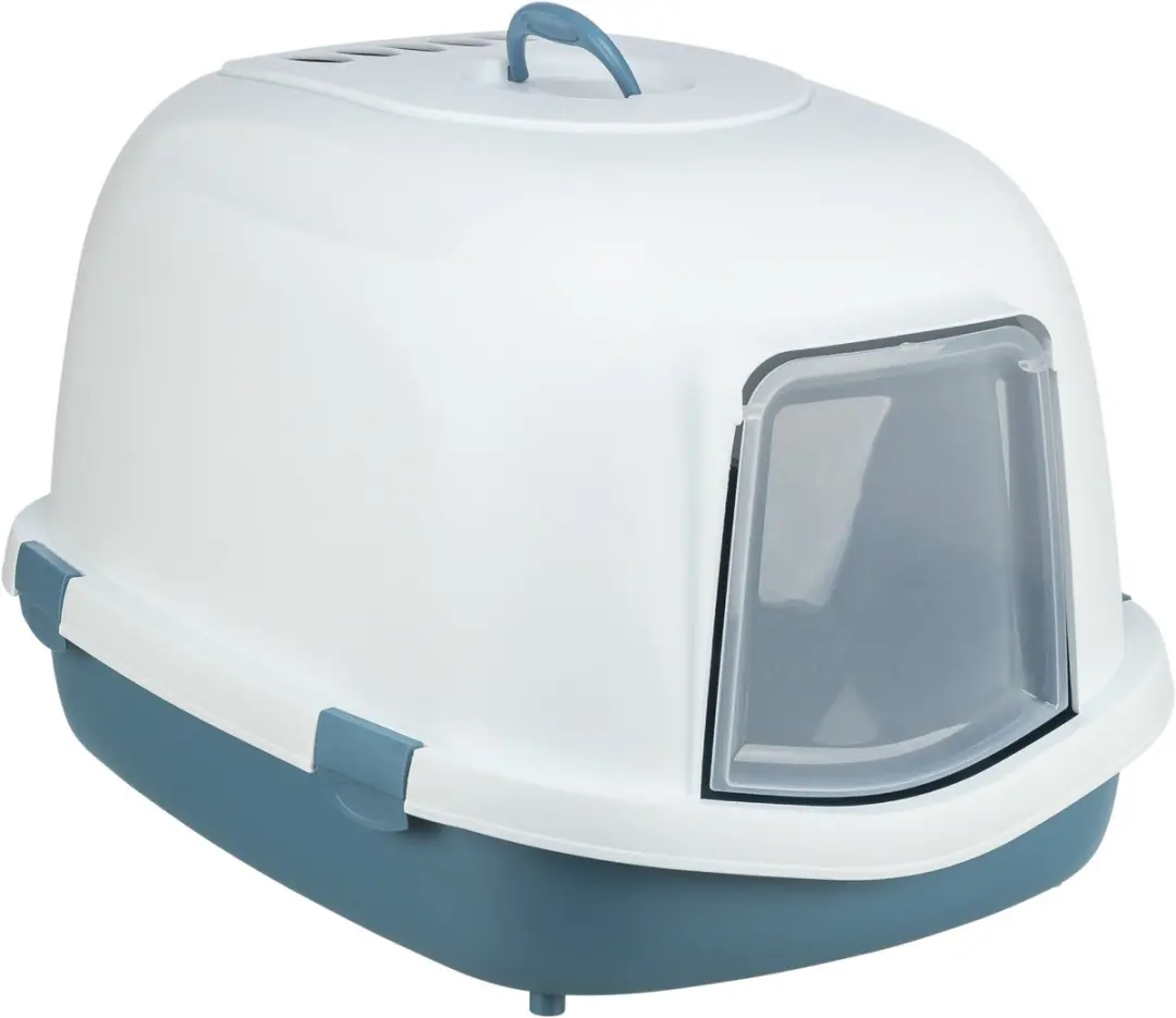 Trixie Primo Top XXL Kattenbak met Kap - 71x56x47cm - Blauw/Wit