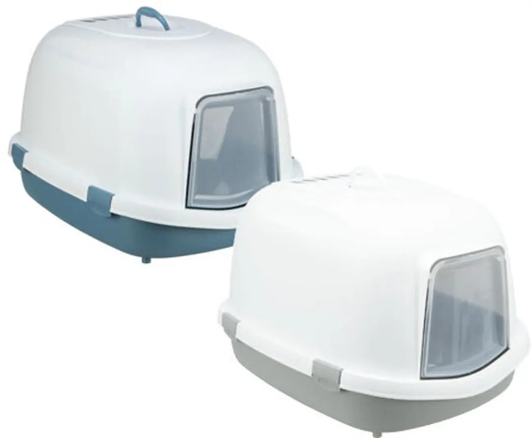 Trixie Primo Top XXL Kattenbak met Kap - 71x56x47cm - Blauw/Wit