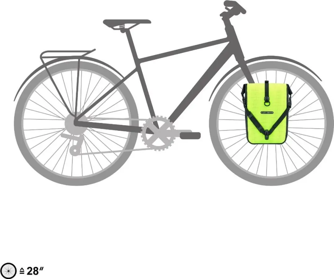 Ortlieb F6153 fietstas en mand Voor/achter 14,5 l Zwart, Geel