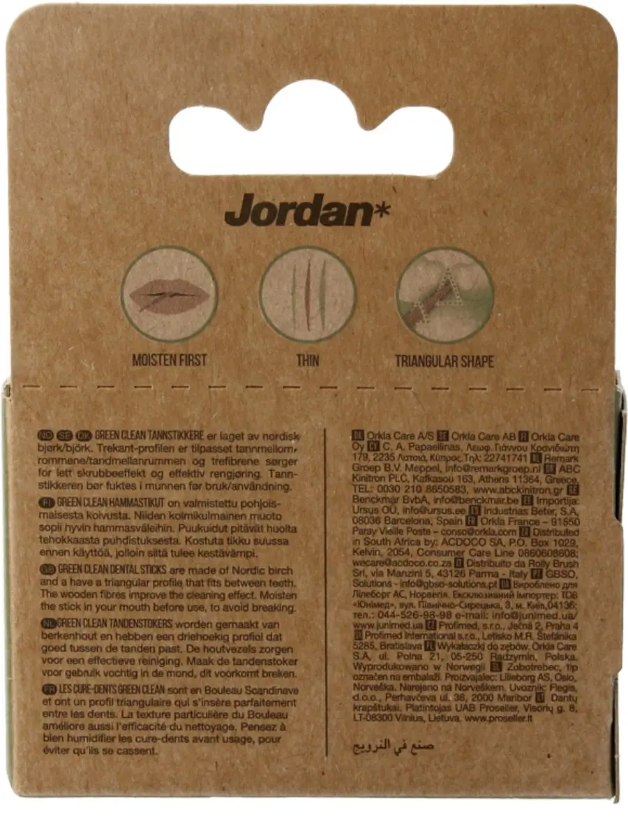 Jordan Tandenstokers Green Clean - 100 Stuks
