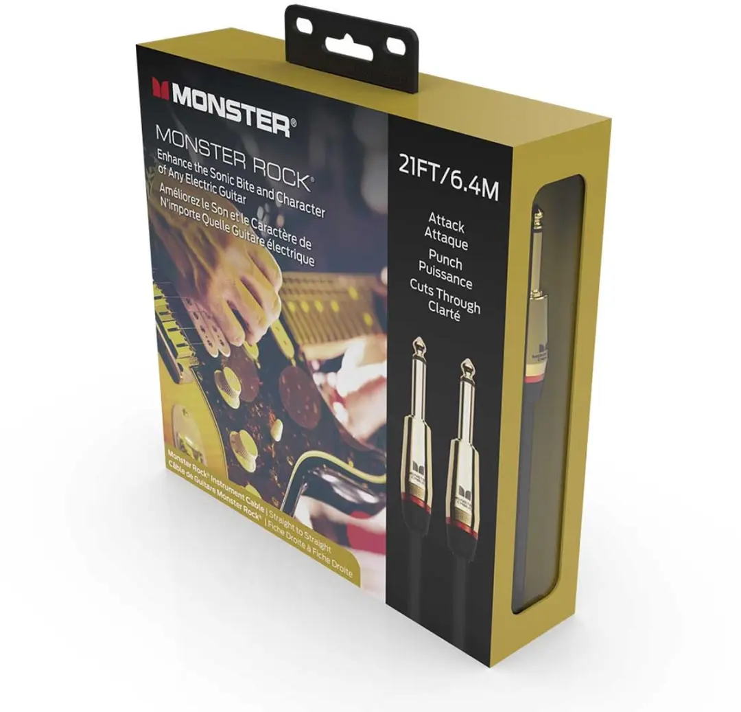 Monster Cable Rock Gitaarkabel 6.4m - Zwart